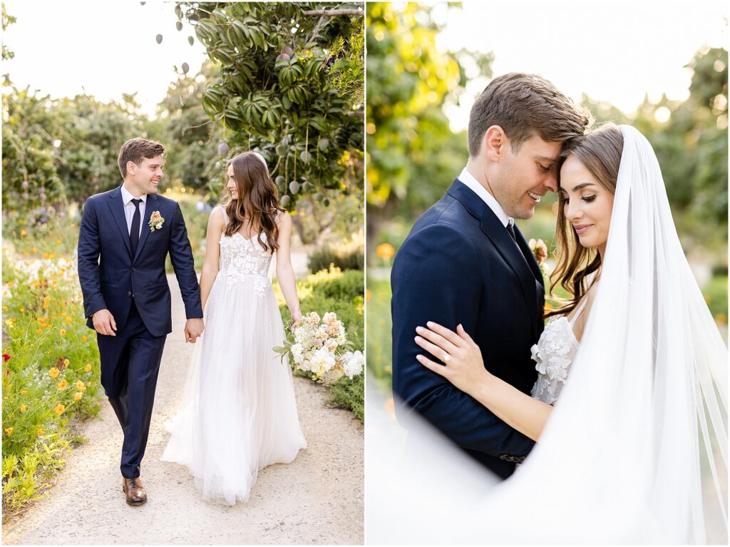 Bride & Groom at Flora Farms